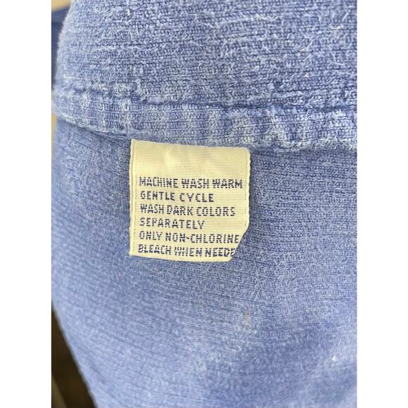 VTG 80s Shelter Bay by Arrow Blue Corduroy Shirt Mens M Button Down Long Sleeve - Picture 8 of 9